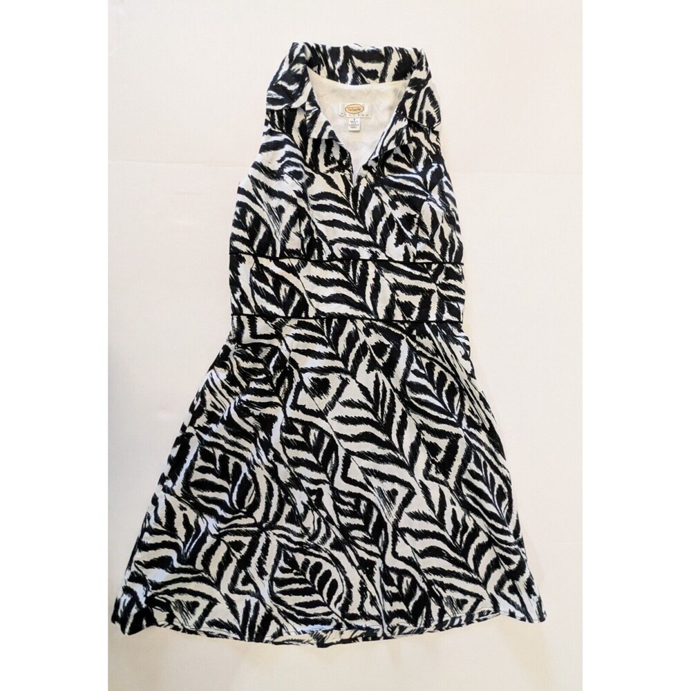 Talbots Black And White Petite Dress